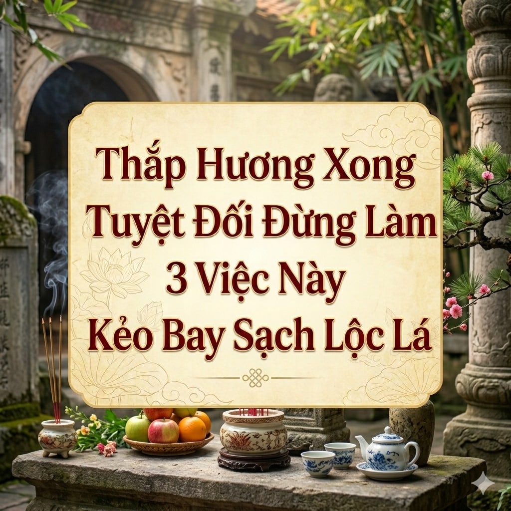 Thắp Hương Xong Tuyệt Đối Đừng Làm 3 Việc Này Kẻo Bay Sạch Lộc Lá