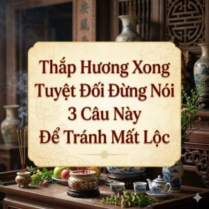 Thắp Hương Xong Tuyệt Đối Đừng Nói 3 Câu Này Để Tránh Mất Lộc