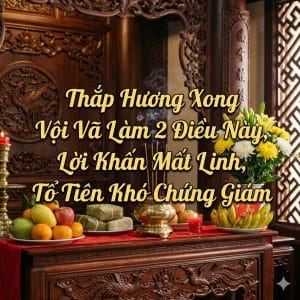 Thắp Hương Xong Vội Vã Làm 2 Điều Này, Lời Khấn Mất Linh, Tổ Tiên Khó Chứng Giám