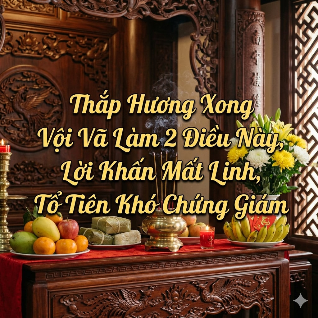 Thắp Hương Xong Vội Vã Làm 2 Điều Này, Lời Khấn Mất Linh, Tổ Tiên Khó Chứng Giám