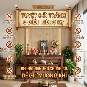Tuyệt Đối Tránh 6 Điều Kiêng Kỵ Khi Đặt Bàn Thờ Chung Cư Để Giữ Vượng Khí