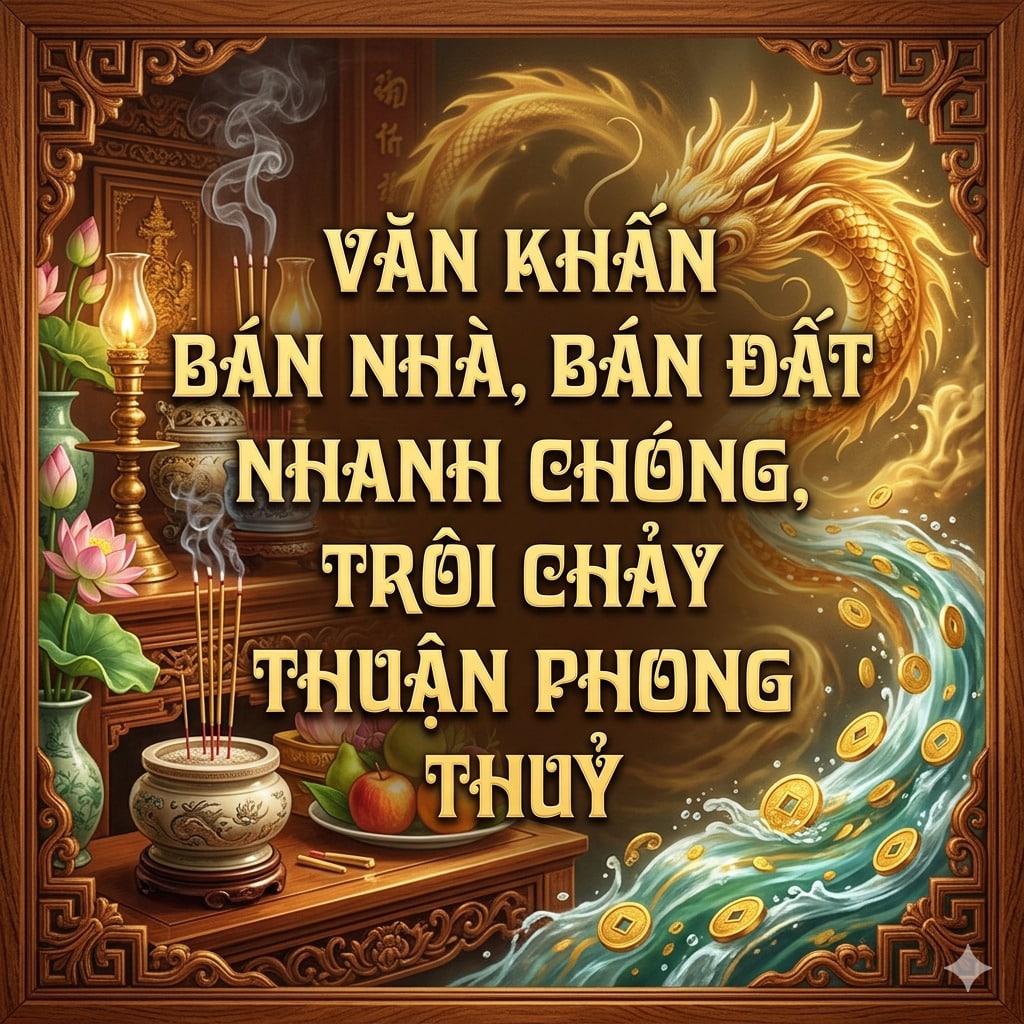 Văn Khấn Bán Nhà, Bán Đất Nhanh Chóng, Trôi Chảy Thuận Phong Thuỷ