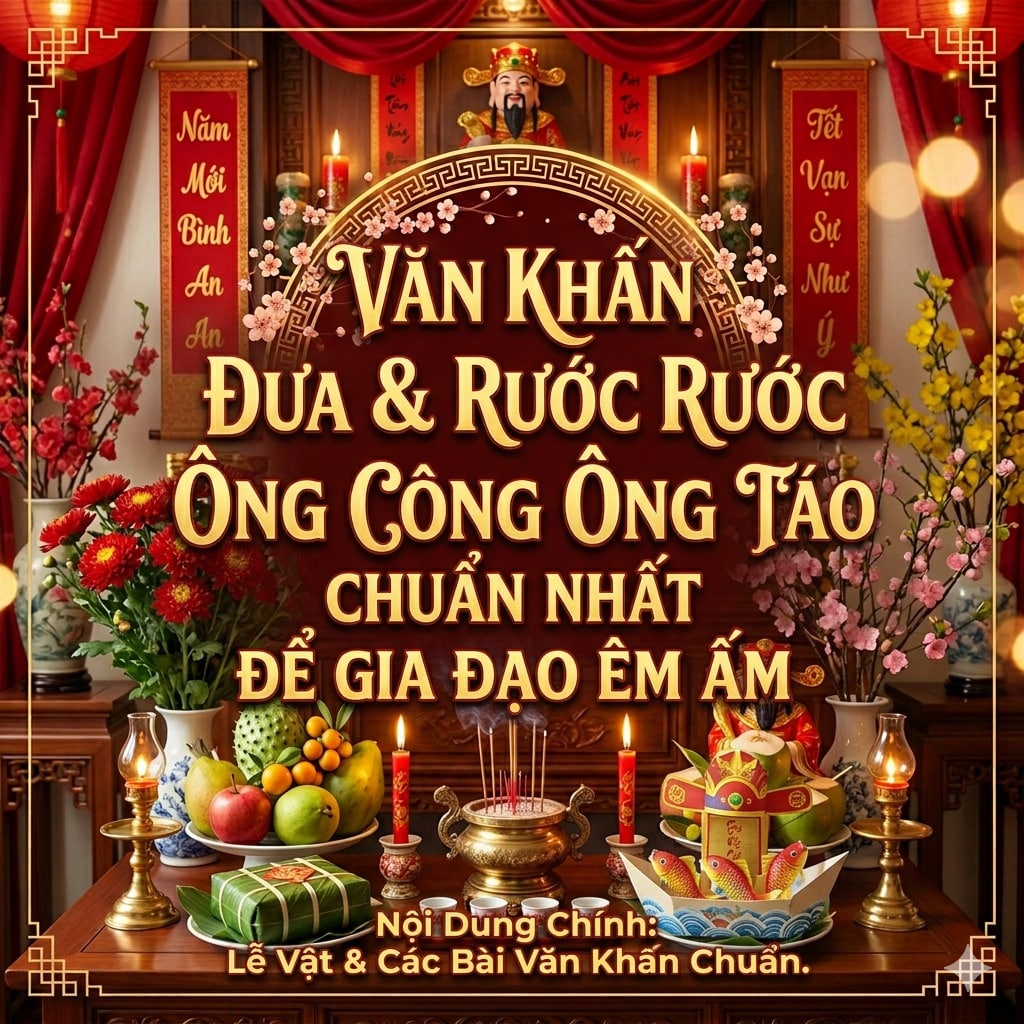 Văn Khấn Đưa & Rước Ông Công Ông Táo Chuẩn Nhất Để Gia Đạo Êm Ấm