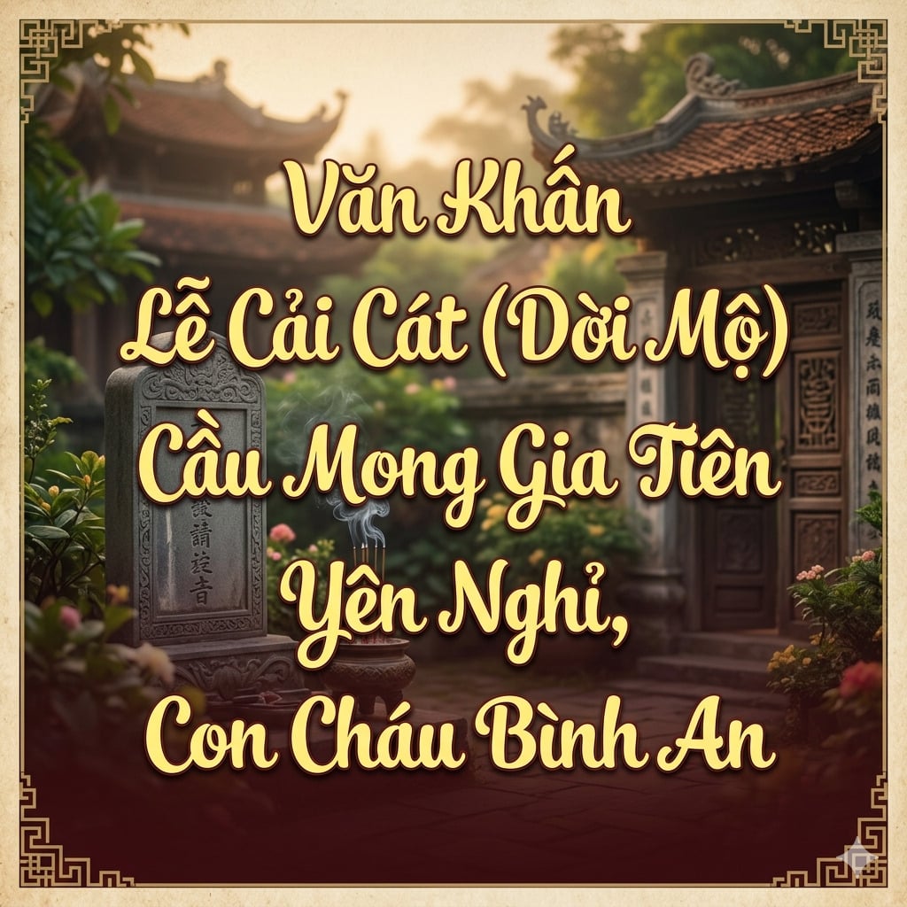 Văn Khấn Lễ Cải Cát (Dời Mộ) Cầu Mong Gia Tiên Yên Nghỉ, Con Cháu Bình An
