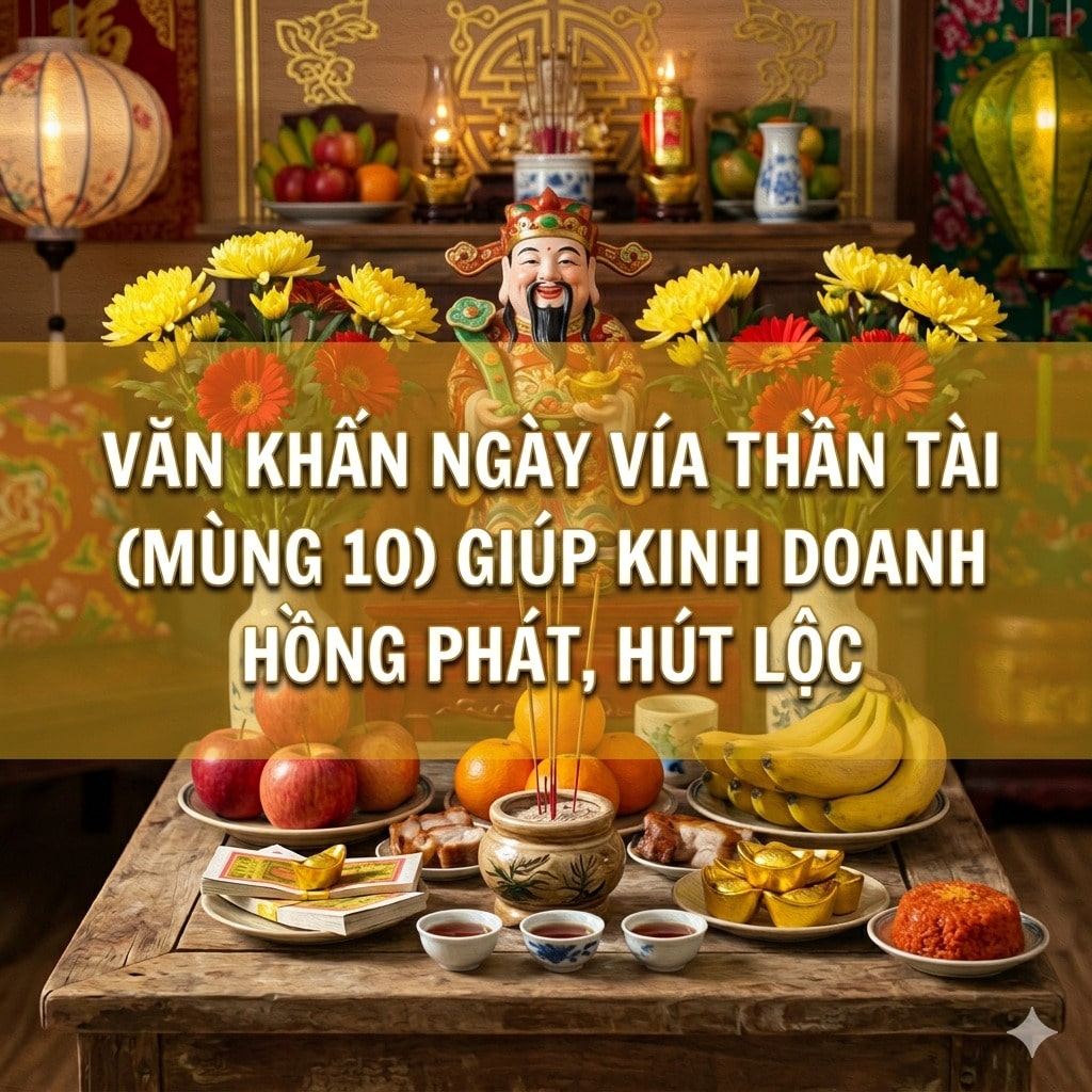 Văn Khấn Ngày Vía Thần Tài (Mùng 10) Giúp Kinh Doanh Hồng Phát, Hút Lộc