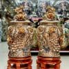 Chóe công danh phú quý men rạn đắp nổi vẽ vàng 24k