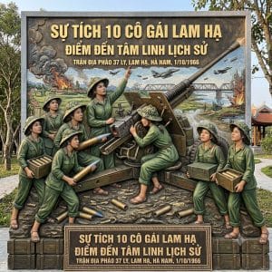 Sự tích 10 Cô Gái Lam Hạ, Điểm đến tâm linh lịch sử