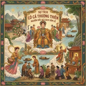 Sự tích Cô Cả Thượng Thiên, Nguồn gốc và cách sắm lễ