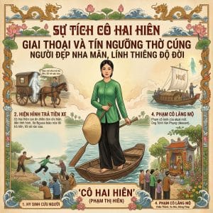 Sự tích Cô Hai Hiên, Giai thoại và tín ngưỡng thờ cúng