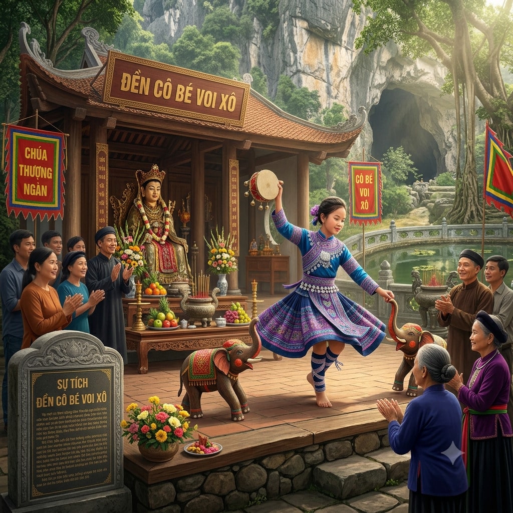 Sự tích Đền Cô Bé Voi Xô
