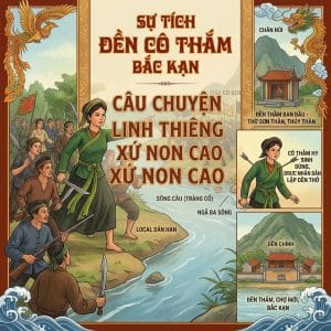 Sự tích Đền Cô Thắm Bắc Kạn, Câu chuyện linh thiêng xứ non cao