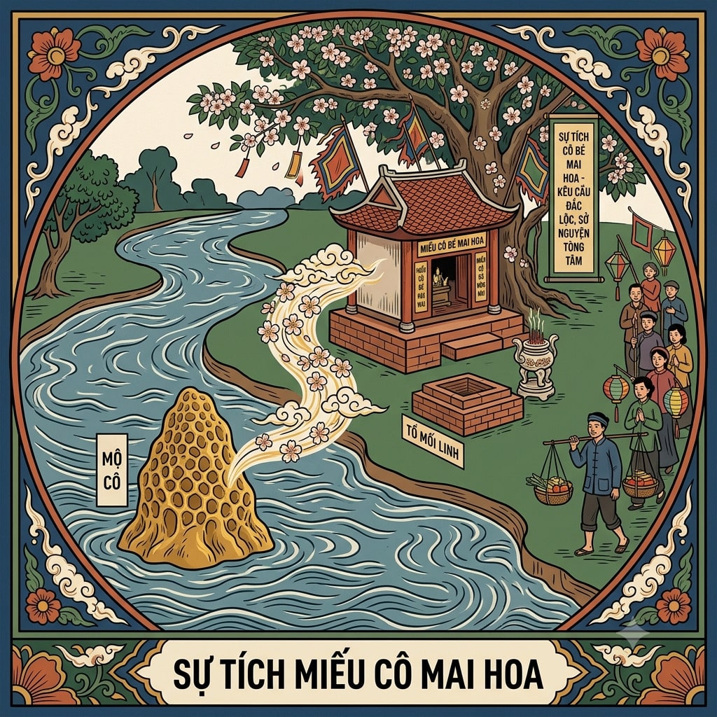 Sự tích Miếu Cô Mai Hoa, Giai thoại linh thiêng và cách sắm lễ