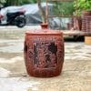 Hũ gạo sành Phú quý đỏ