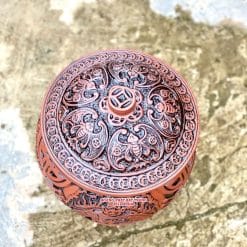 Hũ gạo sành Phúc Lộc Thọ đỏ