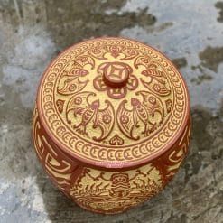 Hũ gạo sành Phúc Lộc Thọ Vàng