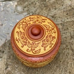 Hũ gạo sành sen cổ vàng