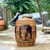 Hũ gạo sành phú quý nền vàng