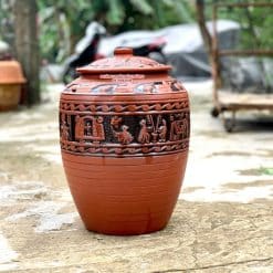 Hũ gạo sành trống đồng