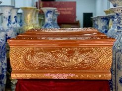Quách tiểu sứ song linh men hoàng thổ vẽ vàng kim 24k QTSU461