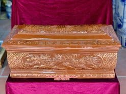 Quách tiểu sứ song linh men hoàng thổ vẽ vàng kim 24k QTSU461