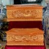 Quách tiểu sứ song linh men hoàng thổ vẽ vàng kim 24k QTSU461