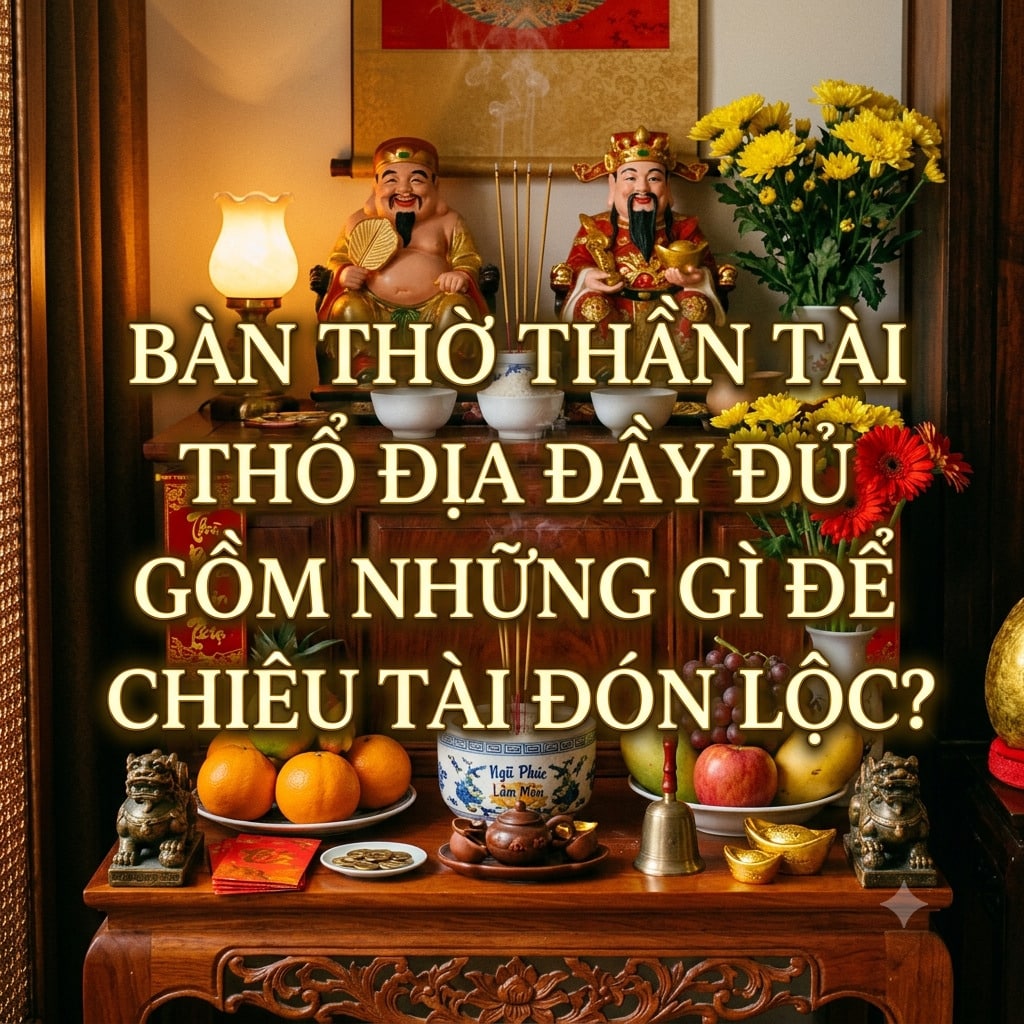 Bàn Thờ Thần Tài Thổ Địa Đầy Đủ Gồm Những Gì Để Chiêu Tài Đón Lộc?