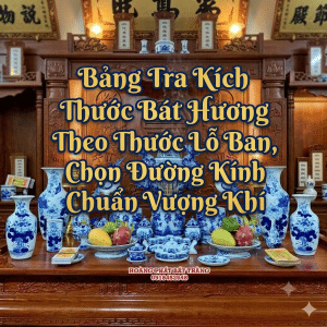 Bảng Tra Kích Thước Bát Hương Theo Thước Lỗ Ban, Chọn Đường Kính Chuẩn Vượng Khí