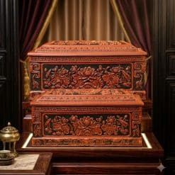 Quách tiểu sành sen mới mái Vòm cỡ Đại QTSA104