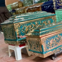 Quách tiểu sứ sen đứng mạ vàng cao cấp cỡ Đại