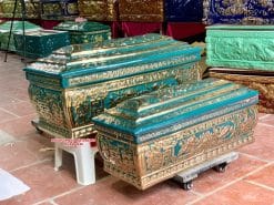 Quách tiểu sứ sen phình mạ vàng cao cấp cỡ Đại