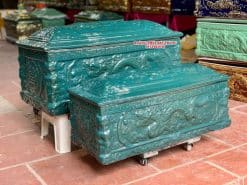 Quách tiểu sứ rồng xanh lục cỡ Đại mái Vòm