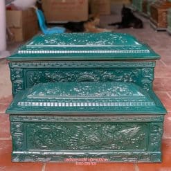 Quách tiểu sành Song Linh xanh lục nguyên bản