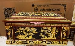 Quách tiểu sành tứ bình vạn phúc cỡ Đại dát vàng QTSA109