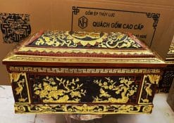 Quách tiểu sành tứ bình vạn phúc cỡ Đại dát vàng QTSA109