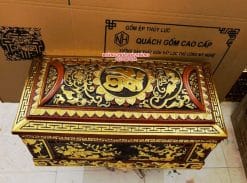 Quách tiểu sành tứ bình vạn phúc cỡ Đại dát vàng QTSA109