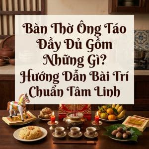 Bàn Thờ Ông Táo Đầy Đủ Gồm Những Gì? Hướng Dẫn Bài Trí Chuẩn Tâm Linh